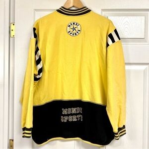 MONDI SPORTS hockey Yellow Black blockcolor sweatshirt men’s size L cotton